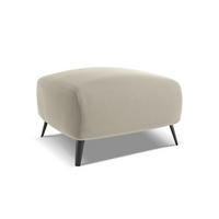 POUF Samt Stoff Creme - Perlmutt/Creme, Textil/Metall (65/44/65cm) - Makamii