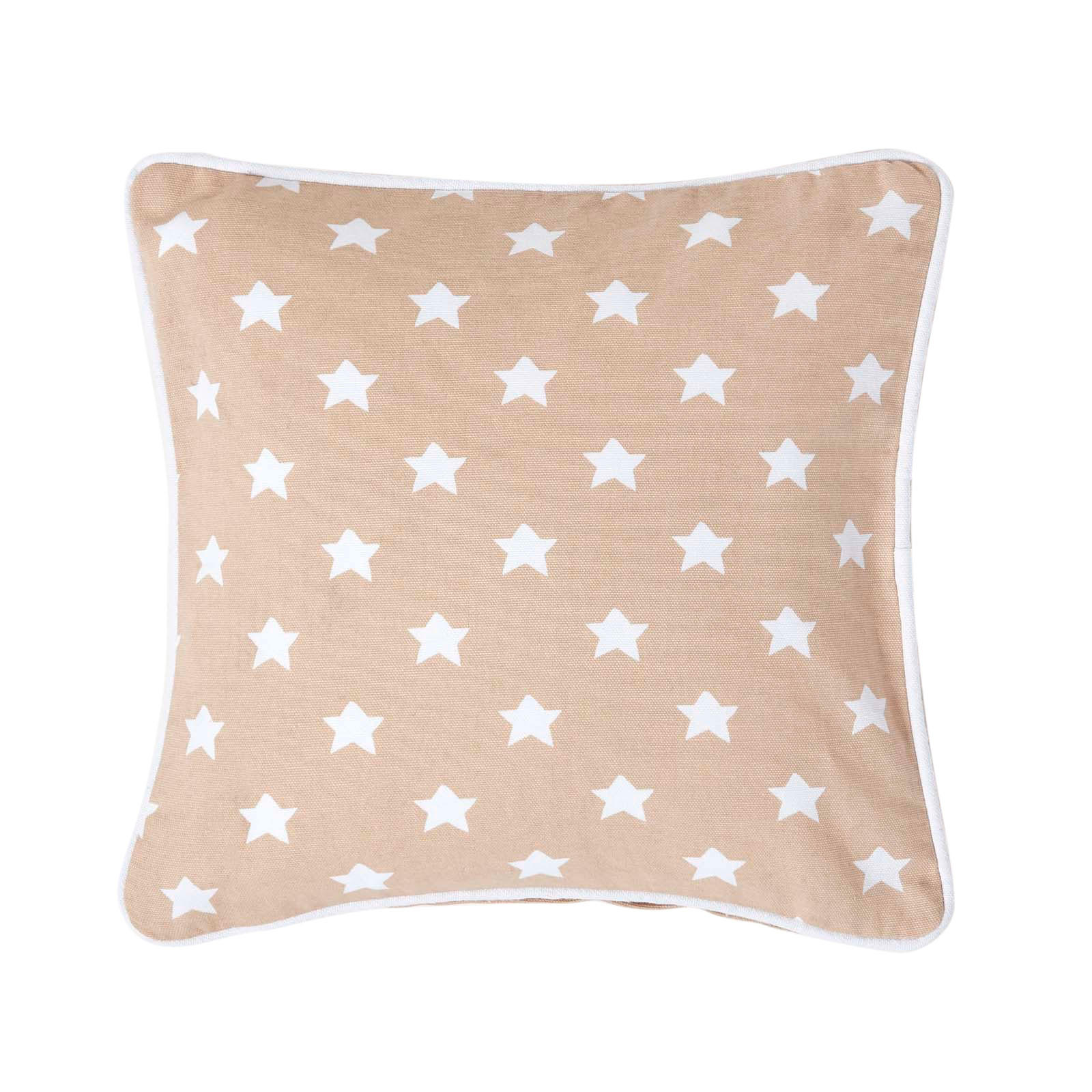 KISSENHÜLLE Sterne 30/30 cm, 100% Baumwolle - Beige, Textil (30/30cm) - Homescapes