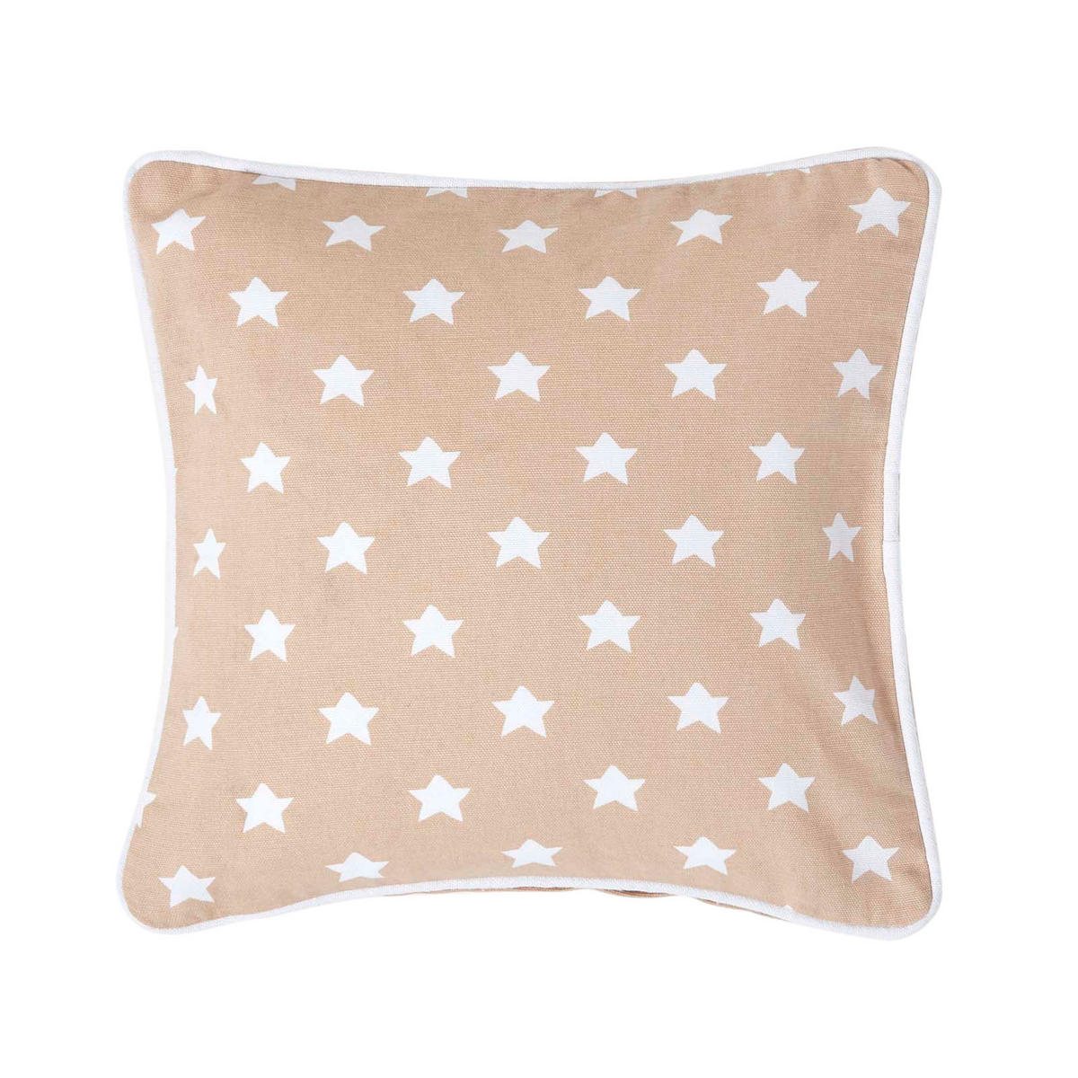 KISSENHÜLLE Sterne 30/30 cm, 100% Baumwolle - Beige, Textil (30/30cm) - Homescapes