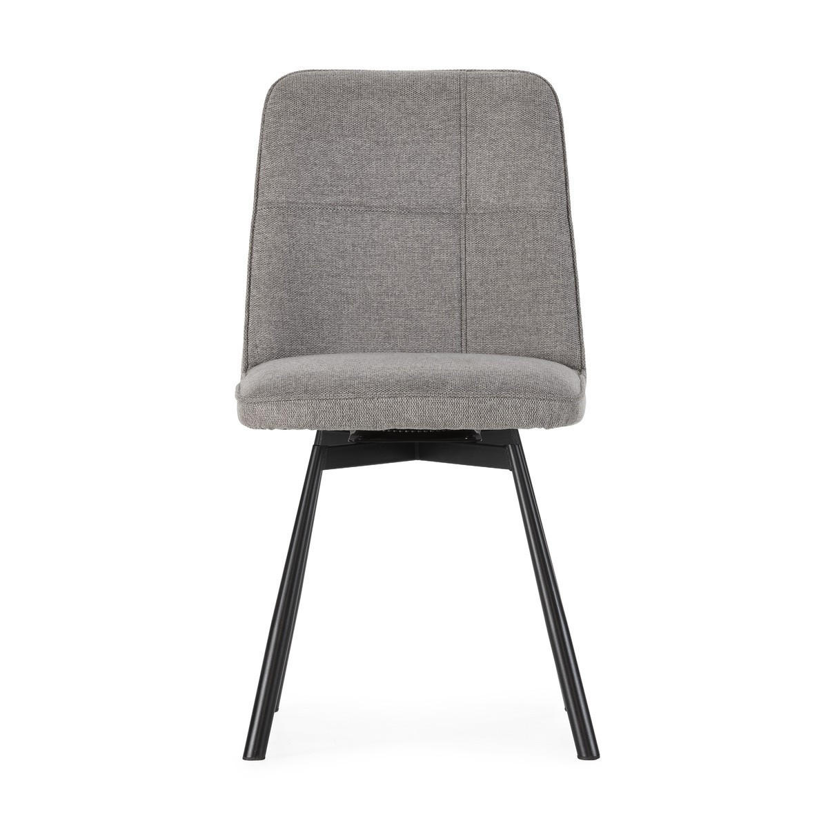 ESSZIMMERSTÜHLE 4er Set 56/46/49,5 cm - Grau, Textil (56/49.5/46cm) - Calicosy