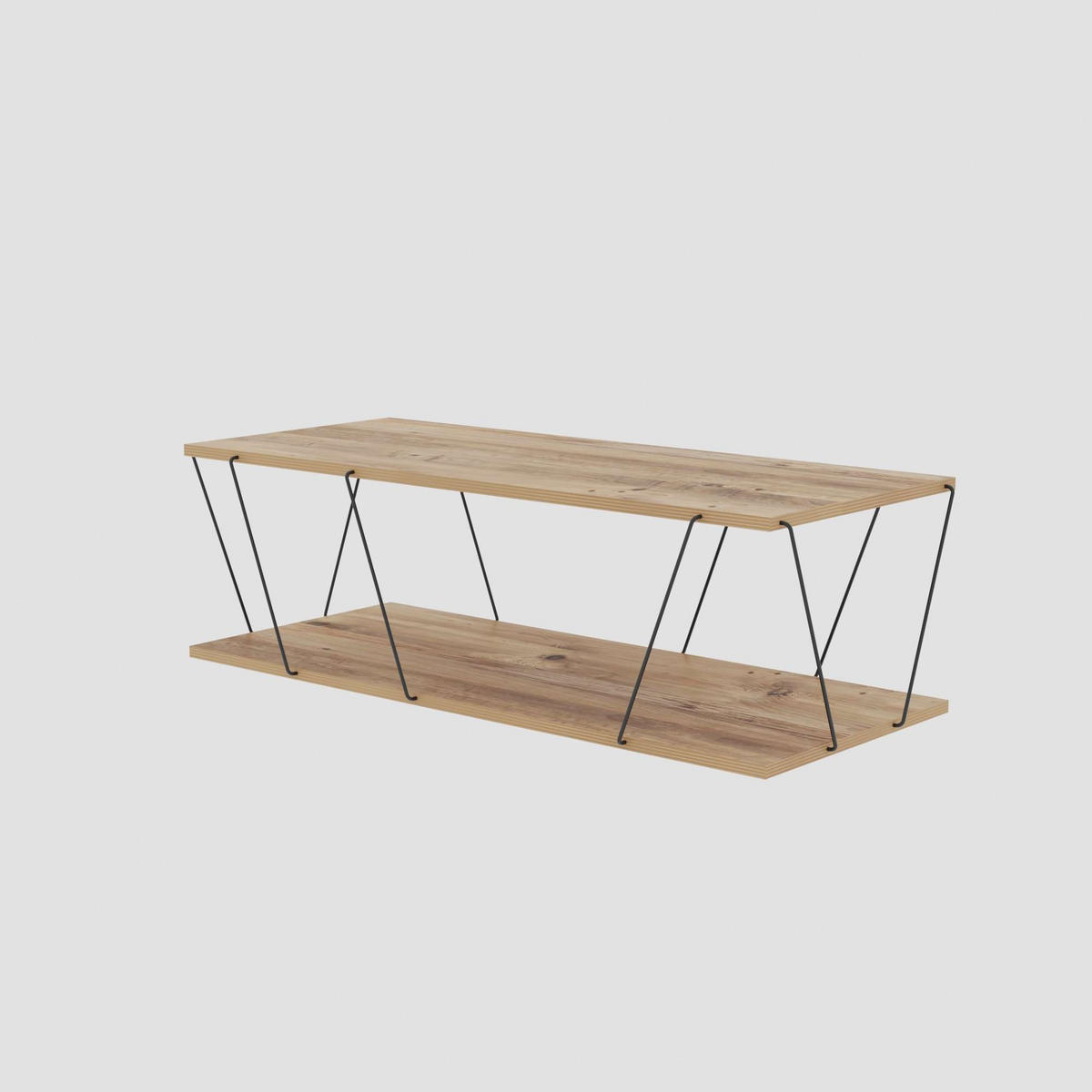 COUCHTISCH zisino Braun - Braun, Holz (120/50/30cm) - Habitat Garten