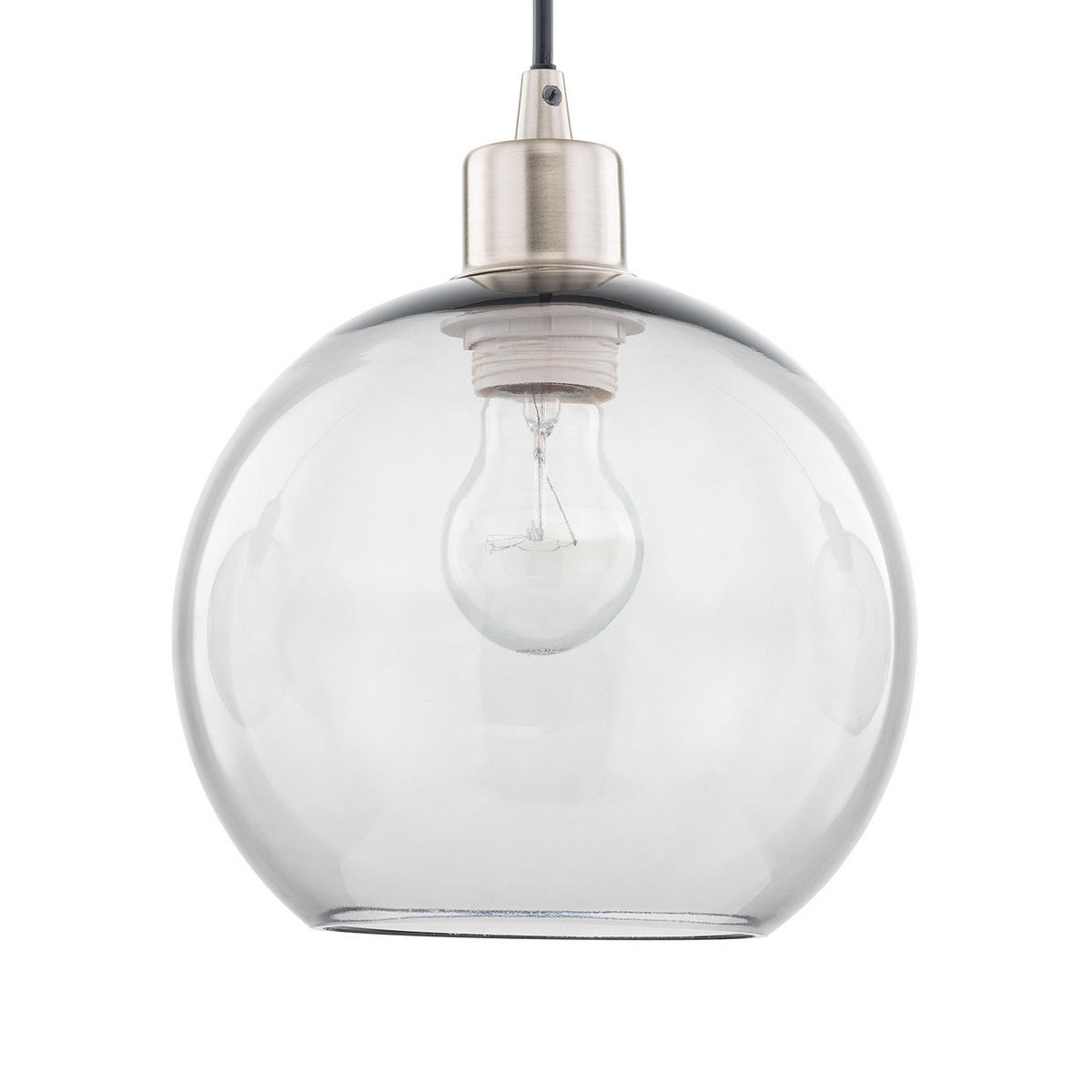 PENDELLEUCHTE - Eisen / Glas, 3-flammig - Silberfarben, Glas (20/81/150cm) - home24