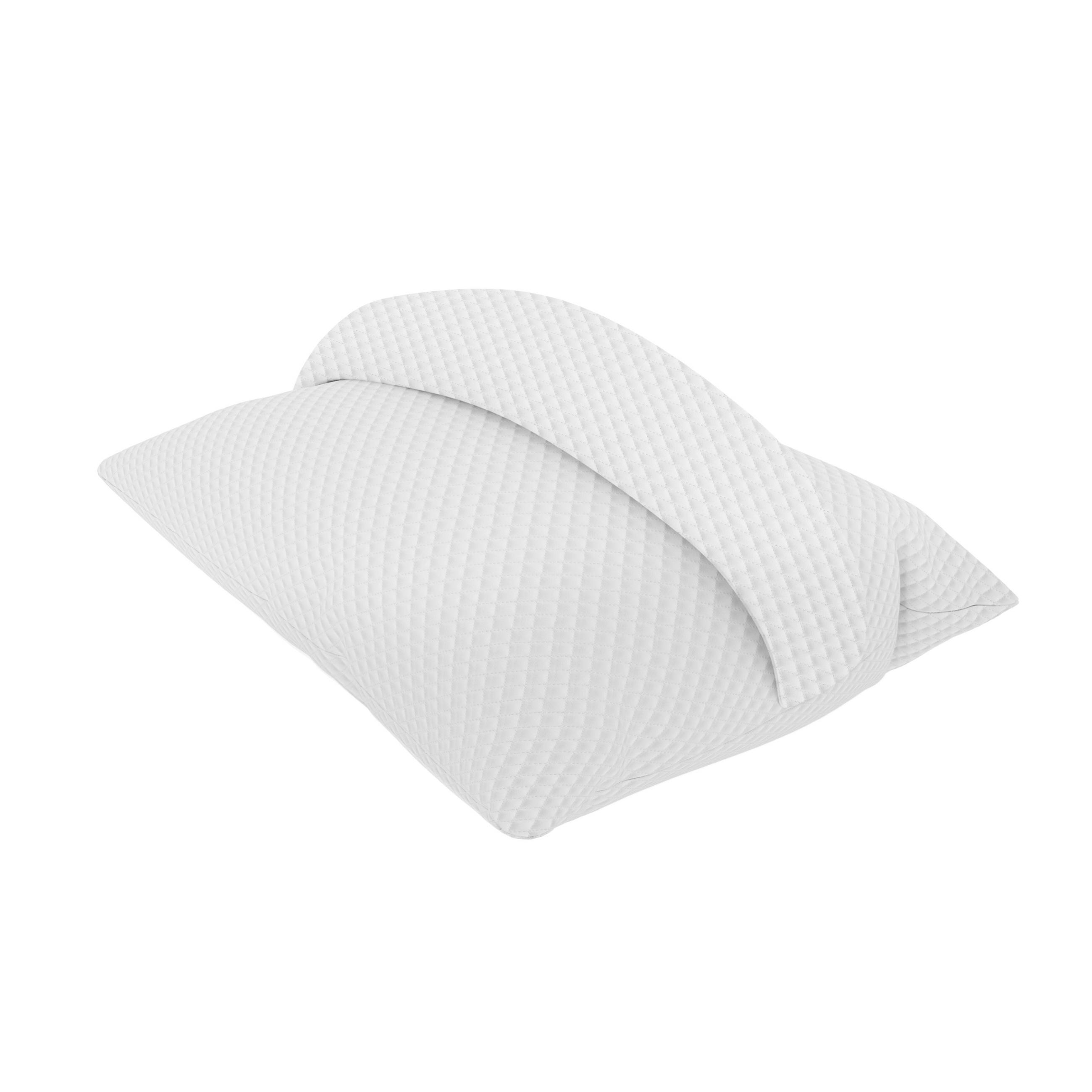 NACKENKISSEN Weiß - Weiß, Textil (44/67cm) - Vercart