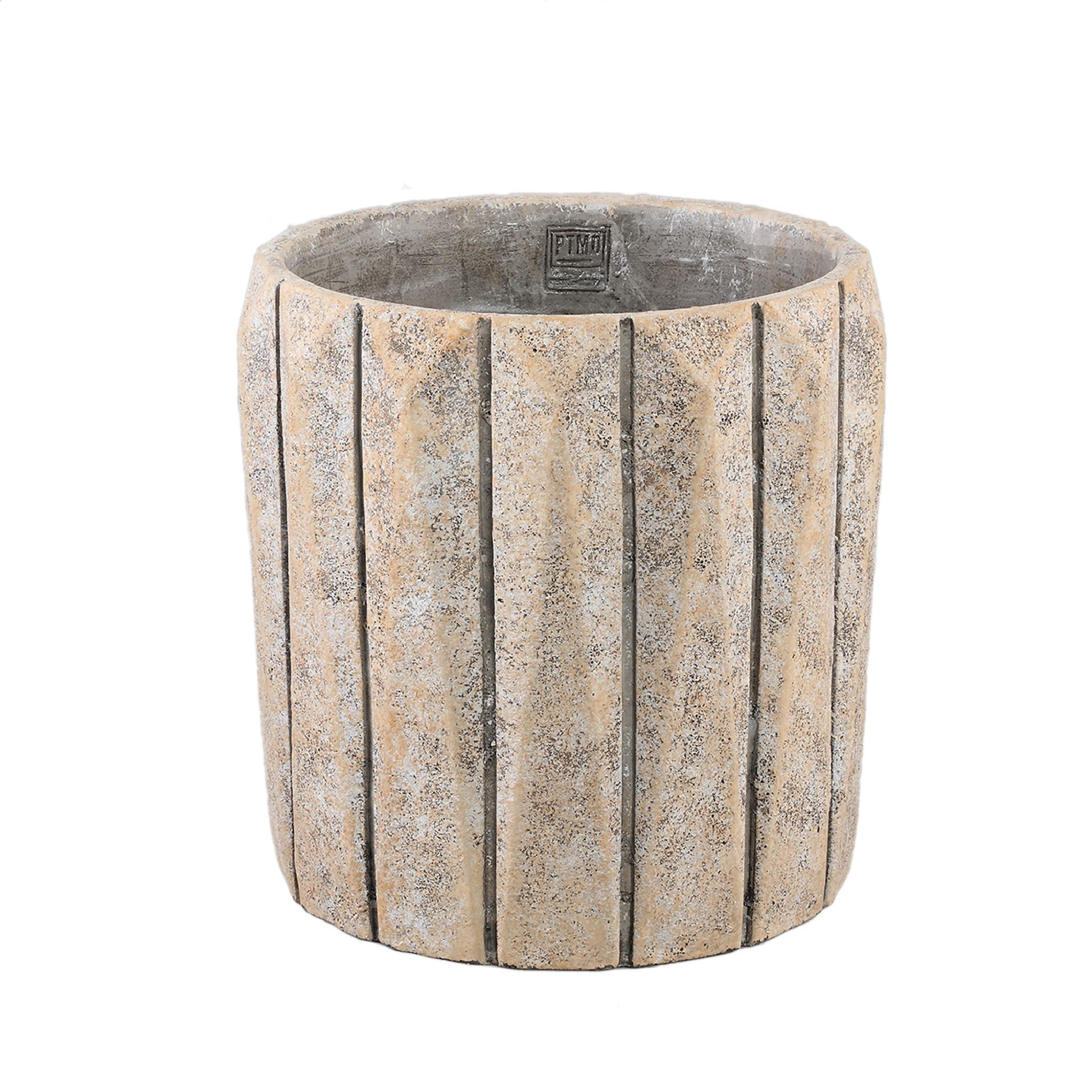 TOPF Imani Taupe 30/30/30cm - Taupe, Stein (30cm) - PTMD Collection