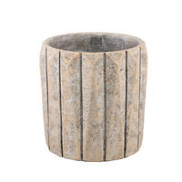 TOPF Imani Taupe 30/30/30cm - Taupe, Stein (30cm) - PTMD Collection