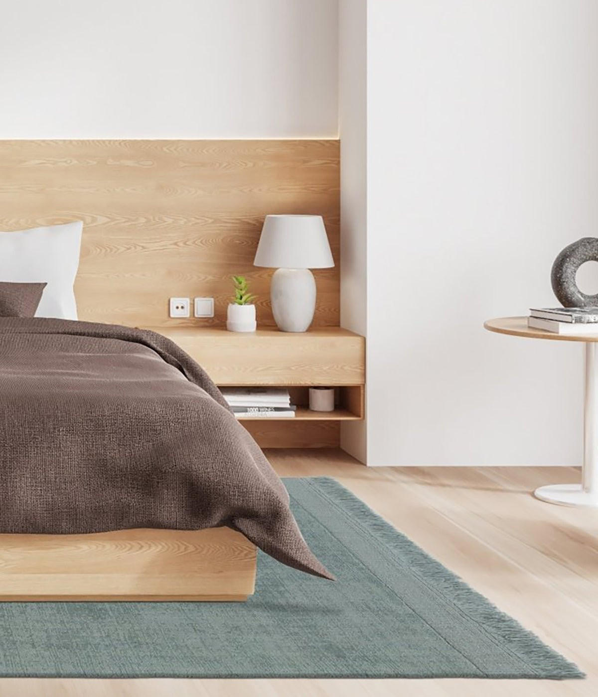 TEPPICH handgefertigt Wolle Baumwolle grün - Grün, Naturmaterialien (160/230cm) - AFK Living