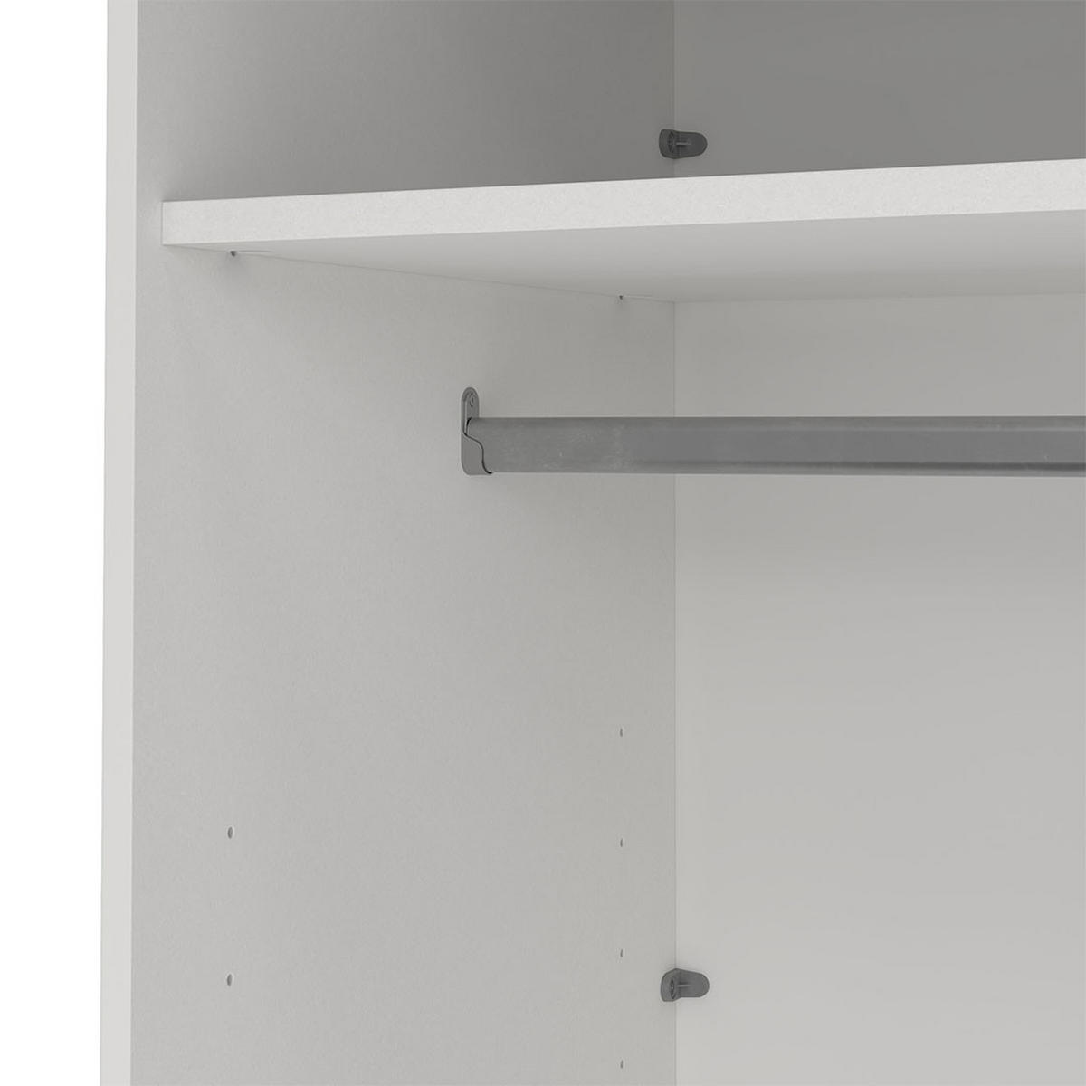 SCHIEBETÜRENSCHRANK, Bergamo, Weiß, Holzwerkstoff, 179 x 67 x 221 cm - Weiß, Holzwerkstoff (179/221/67cm) - ebuy24