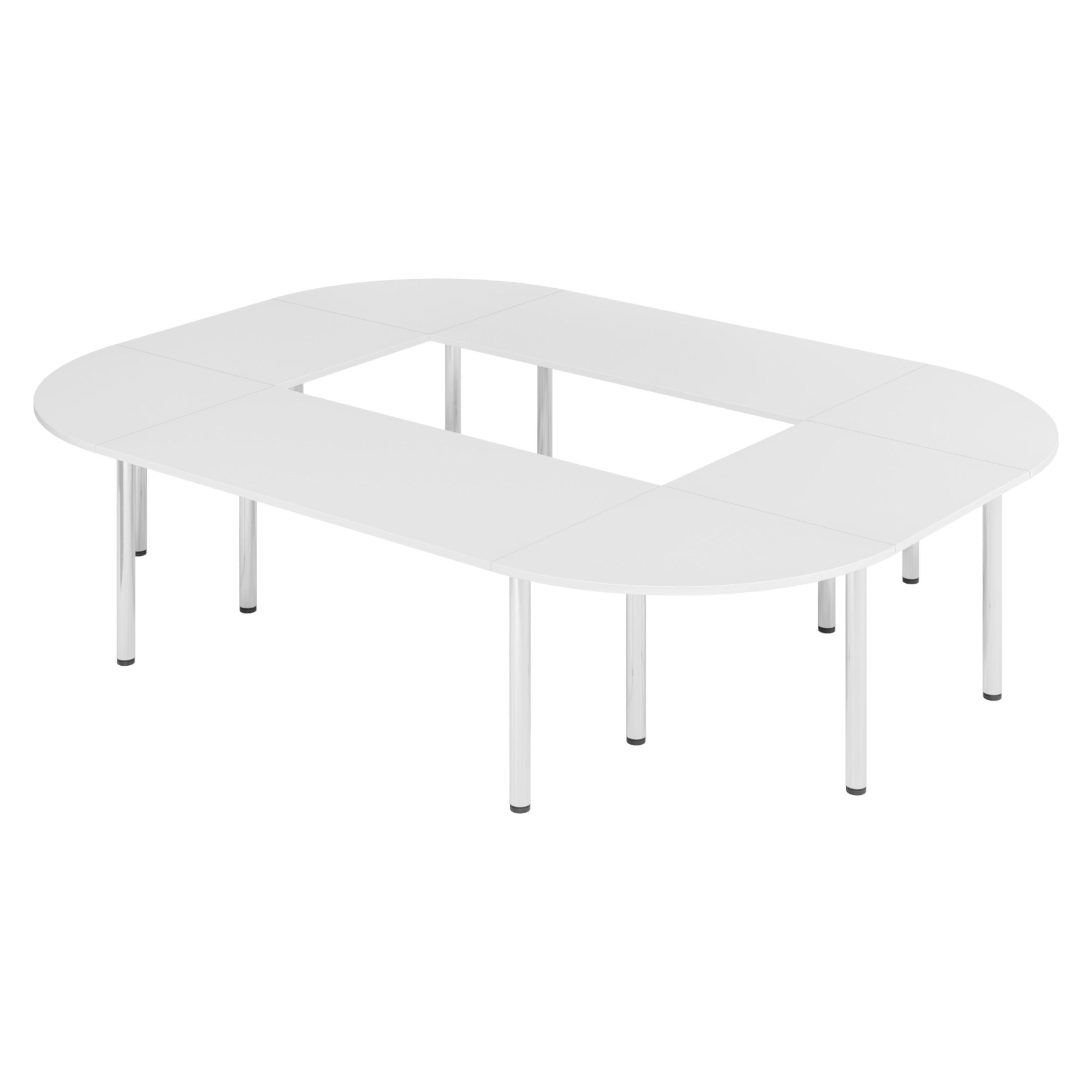 KONFERENZTISCH-SETS Serie-K 240/320/74 cm in Weiß - Weiß, Holzwerkstoff (240/320/74cm) - bümö