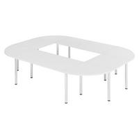 KONFERENZTISCH-SETS Serie-K 240/320/74 cm in Weiß - Weiß, Holzwerkstoff (240/320/74cm) - bümö