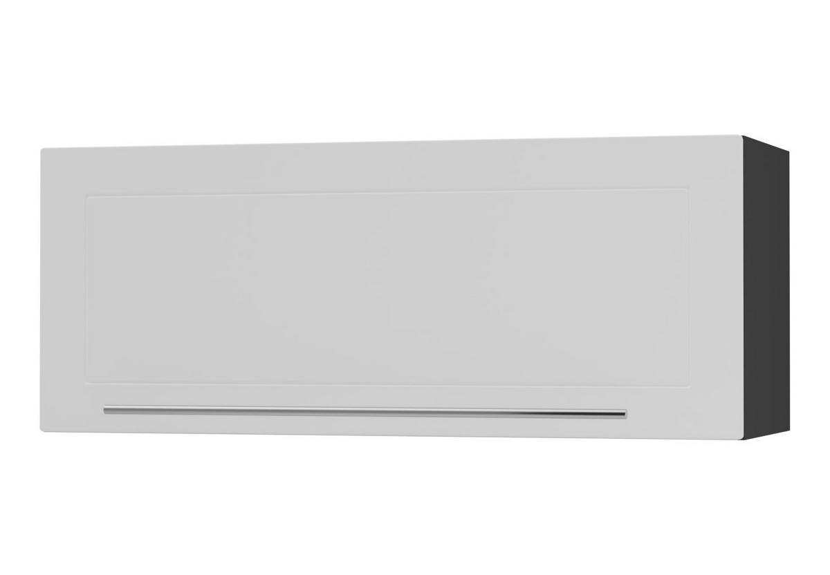 KLAPPHÄNGESCHRANK Kvantum W4B/90 Weiß Matt / Schwarz Matt 90 / 32,5 / 36cm - Schwarz/Weiß, Holz/Holzwerkstoff (90/36/32.5cm) - Feldmann-Wohnen
