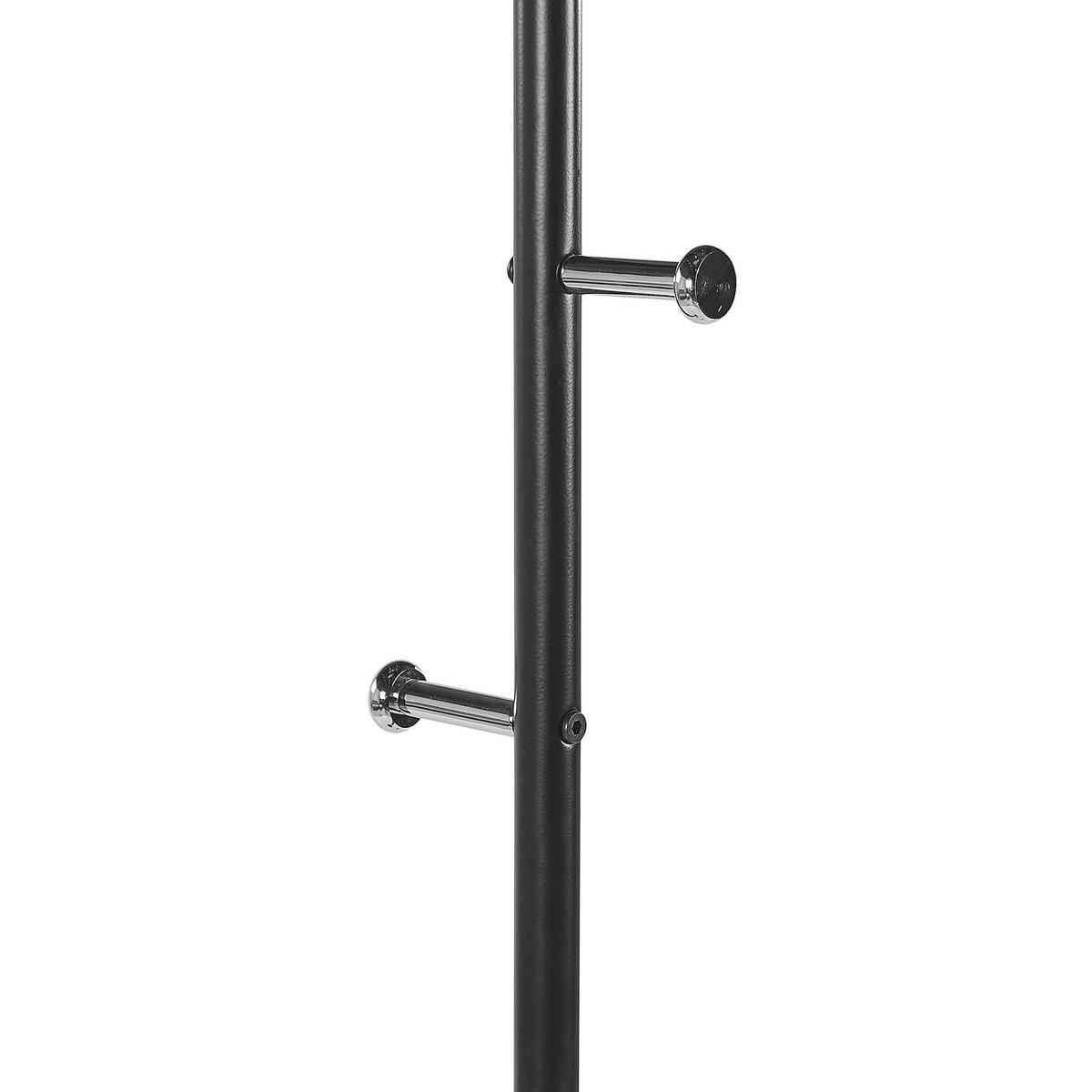 KLEIDERSTÄNDER Metall schwarz 175 cm Benton - Schwarz, Metall (50/175/50cm) - Beliani
