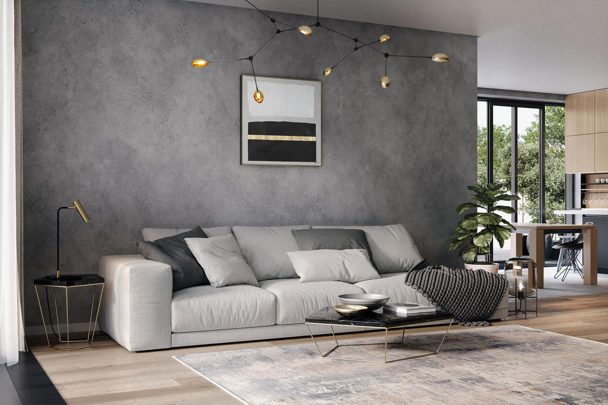 RUČNO SLIKANA AKRILNA SLIKA CRNA, 80/80 CM - crna, tekstil/drvo (80/80cm) - KUNSTLOFT