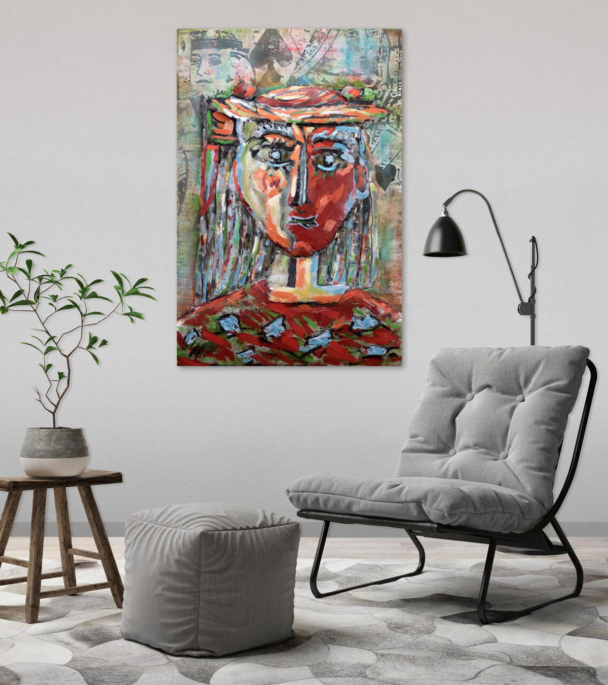 METALLBILD Grau 60/90 cm - Multicolor, Metall (60/90cm) - KUNSTLOFT