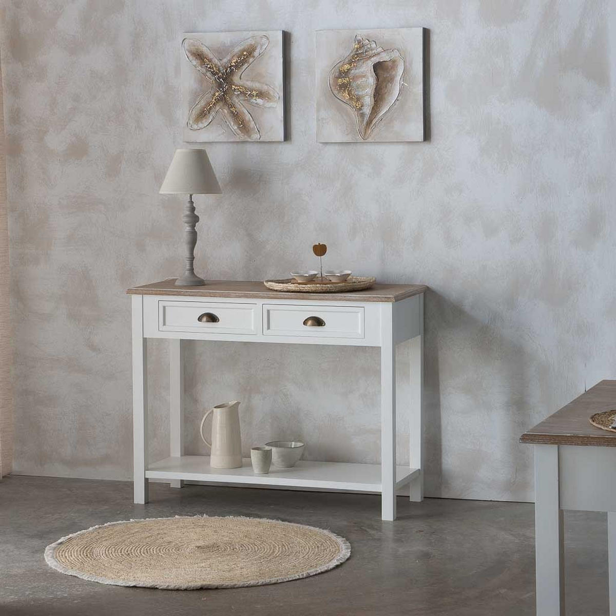 KONSOLENTISCH aus Holz, weiß, 100x40x78cm - Weiß, Holz (40/100/78cm) - Wanderlust