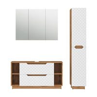 KOUPELNOVÝ NÁBYTEK Lotta Dub/bílá se strukturou dlaždic - bílá, kompozitní dřevo (119.2/62.5/35cm) - Vicco