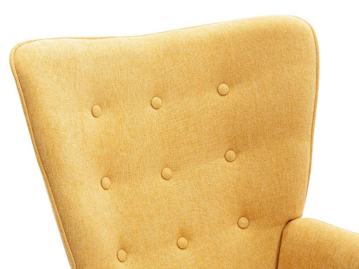 SESSEL - Stoff - Senfgelb - VATELY - Gelb, Textil (78/95.5/69cm) - Vente-Unique