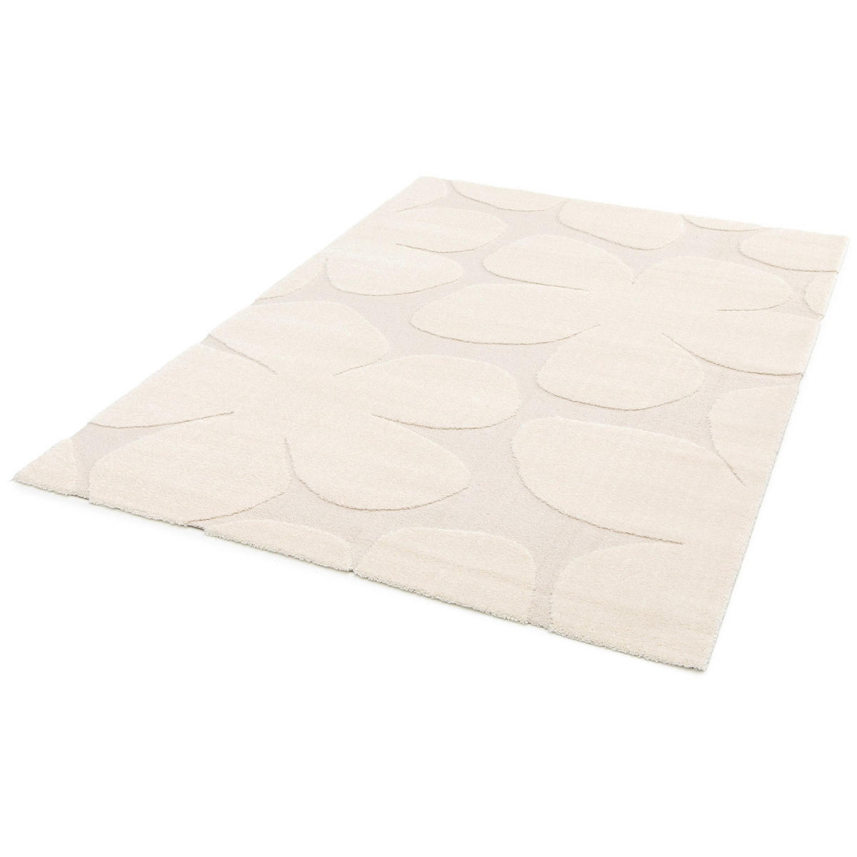 TEPPICH, Weicher mit Reliefmuster weiß - Weiß, Textil (160/230cm) - AFK Living