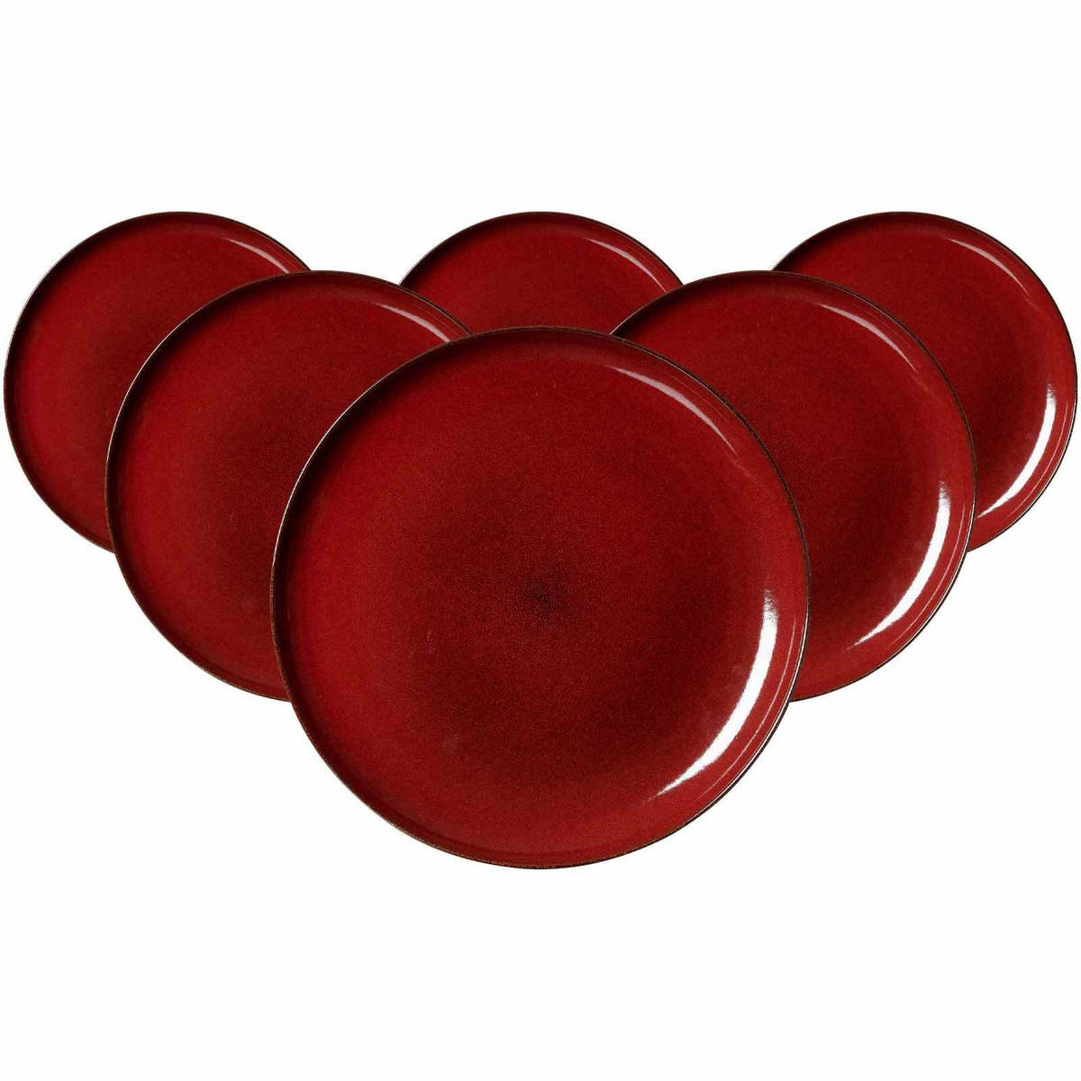 SPEISETELLER Gambia rot ø 27,5 cm 6er Set - Rot, Keramik (27.5cm) - Ritzenhoff Breker
