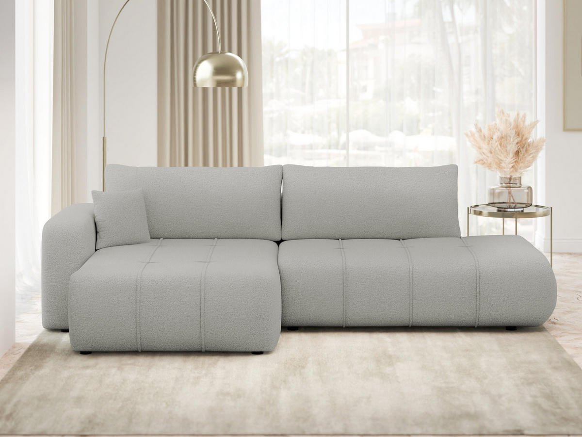 ECKSOFA Furyn O, Seite: Links - Schwarz/Grau, Holzwerkstoff/Kunststoff (262/145cm) - MIRJAN24