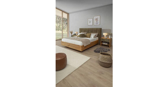 BOXSPRINGBETT 180/200 cm  in Waldgrün, Wildeiche  - Waldgrün/Wildeiche, Natur, Holz/Textil (180/200cm) - Valnatura