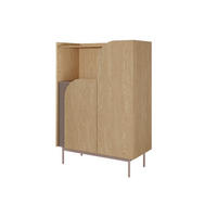 HOCHKOMMODE CARLO 05 92/128/42 cm in Frühlingseiche / Toffee - Eichefarben, Holzwerkstoff (92/128/42cm) - Deine Möbel 24