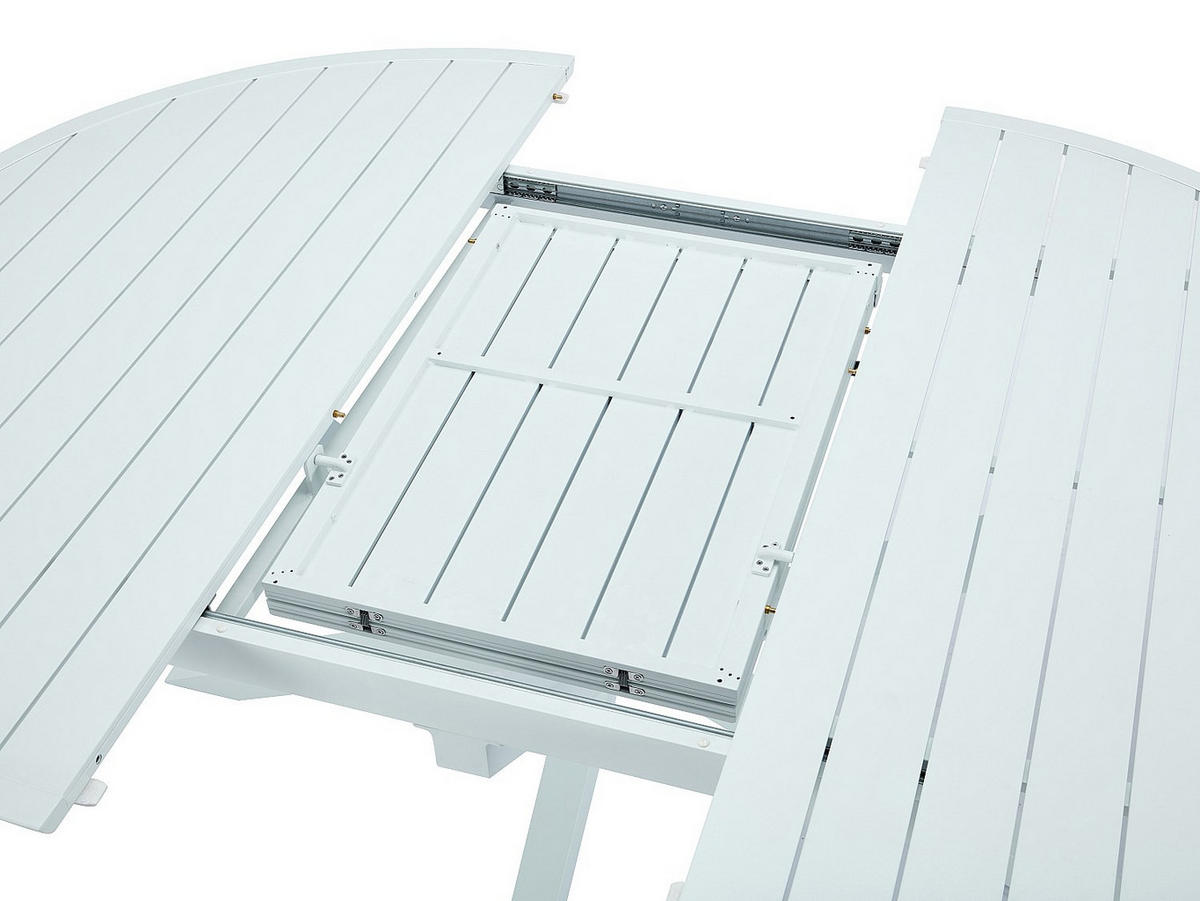 GARTENESSGRUPPE im Set - > 12 -Sitzer - Aluminium - weiß - YOHA - Weiß, Metall - Vente-Unique