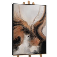 GEMÄLDE Element in Bewegung Schattenfugenrahmen Schwarz 140x100 cm - Schwarz, Holz (140/100cm) - YS-art gallery