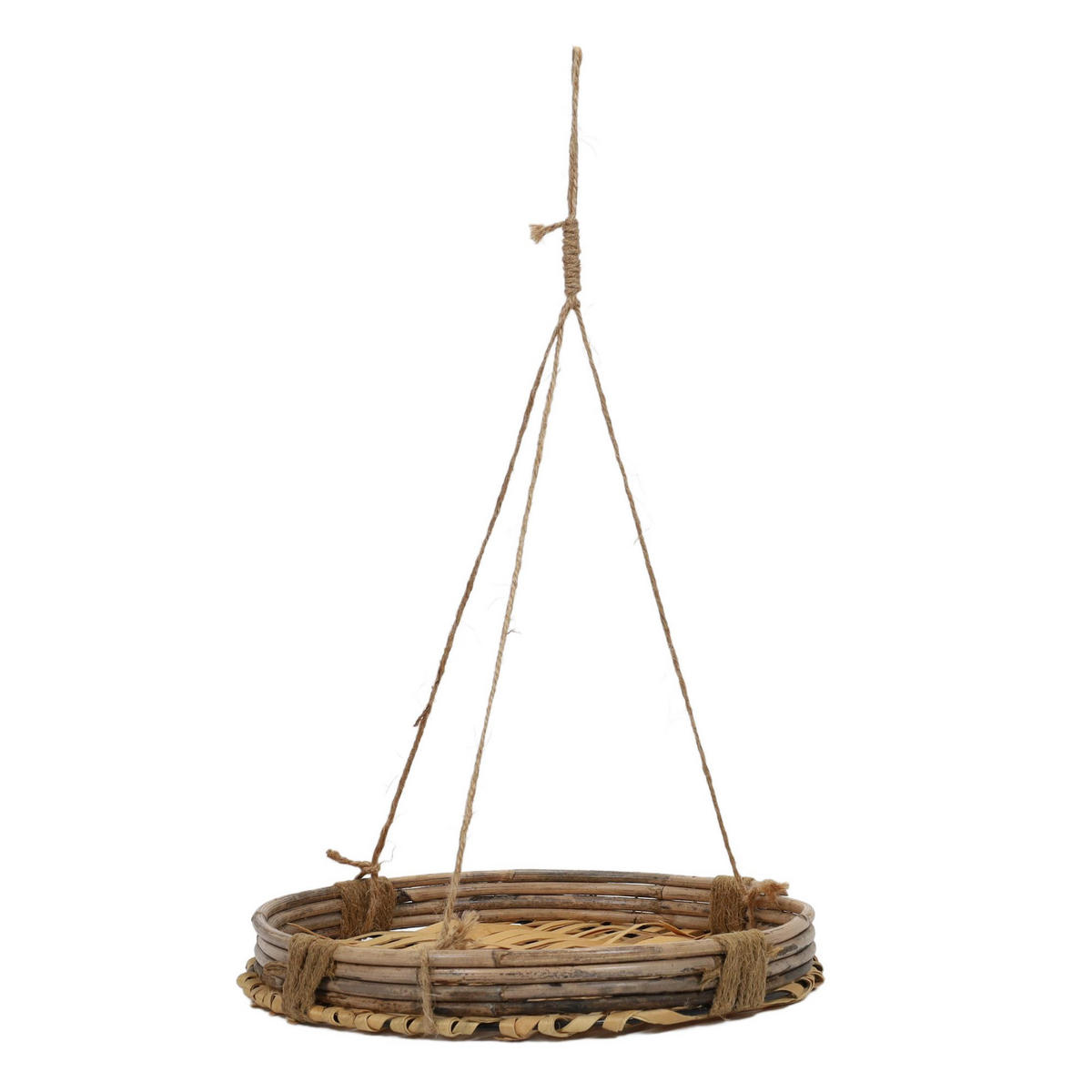 HÄNGETOPF Bambus Rattan Ø 30,5 cm - Braun, Naturmaterialien (30.5/50/30.5cm)