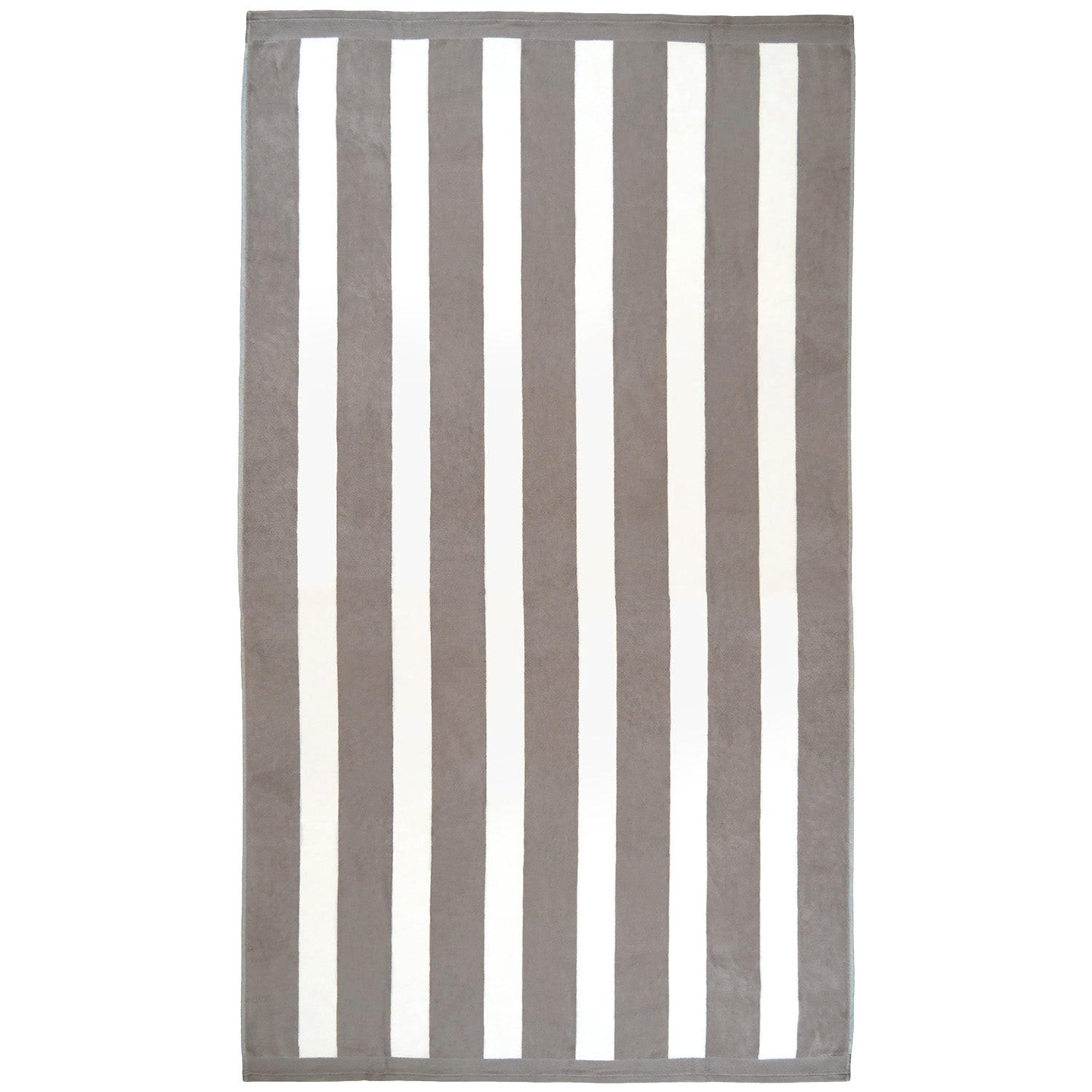 STRANDTUCH Frottee Samt Jacquard Beige 100x175 470g/m² - Bahia Taupe - Beige, Textil (100/175cm) - LE COMPTOIR DE LA PLAGE