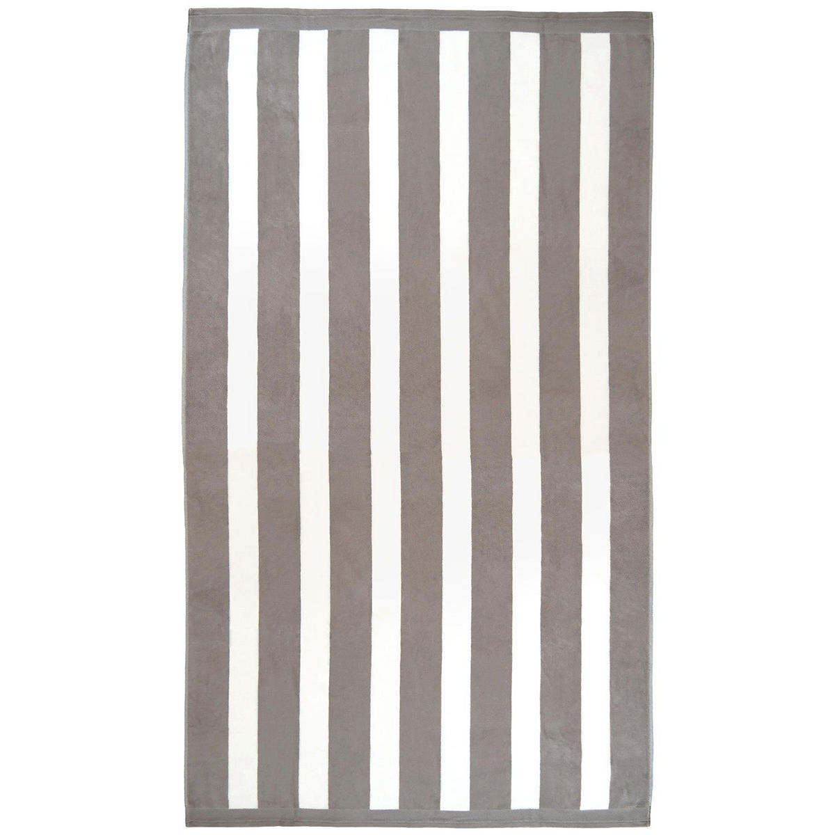 STRANDTUCH Frottee Samt Jacquard Beige 100x175 470g/m² - Bahia Taupe - Beige, Textil (100/175cm) - LE COMPTOIR DE LA PLAGE