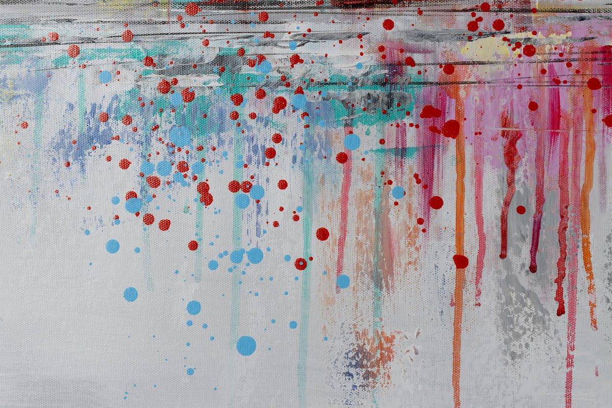 ACRYLBILD HANDGEMALT 120/60 cm - Multicolor/Grau, Holz/Textil (1.7/60cm) - KUNSTLOFT