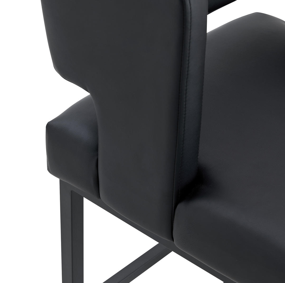 BARSTUHL 2er-Set nordisches Design 91,4 cm Metall/PU Black - Schwarz, Metall (53.3/91.4/48cm) - Meubliv