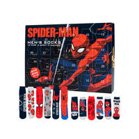 ADVENTSKALENDER Marvel Spiderman mit 12 Paar Socken Größe 40-45 - Multicolor, Textil (37/5/26.5cm) - Marvel