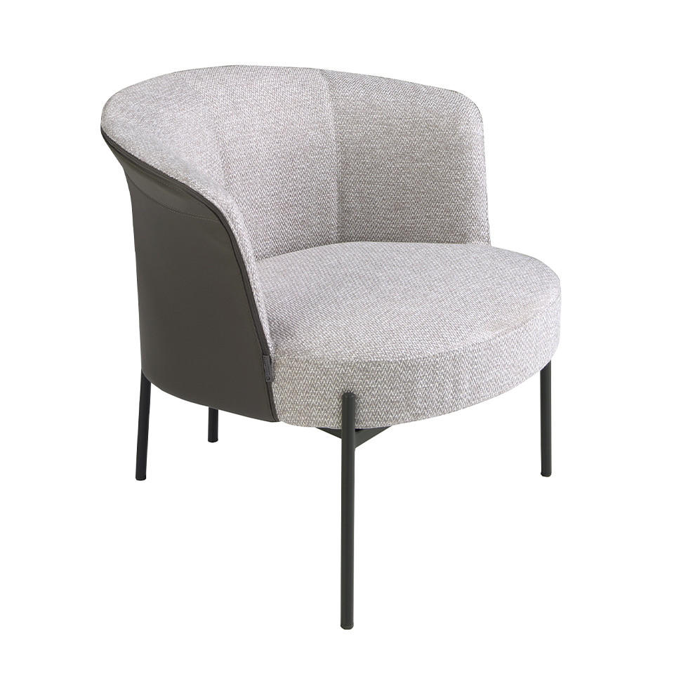 SESSEL Grau Schwarz 84/68/69 cm - Schwarz/Grau, Textil (84/69/68cm) - ANGEL CERDA