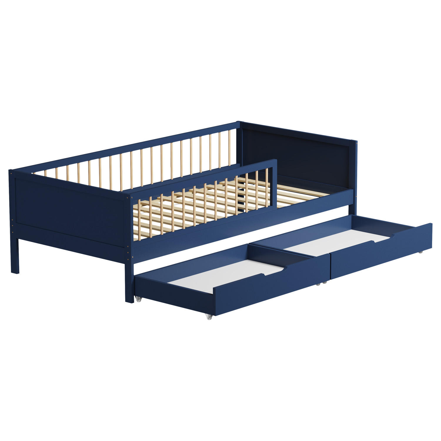 KINDERBETT Adam Dunkelblau 190/90 cm - Blau, Holz - Happy Garden