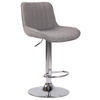 BARHOCKER Lento, Gestell Metall in Chromoptik, Stoff Grau - Chromfarben/Grau, Textil/Metall (50/100/50cm) - TPFLiving
