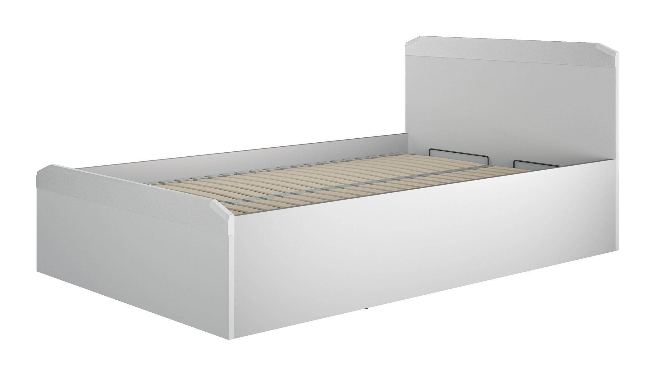BETT Terni silbergrau 127 / 207 / 88,5cm - Grau, Holz/Holzwerkstoff (120/200cm) - Feldmann-Wohnen