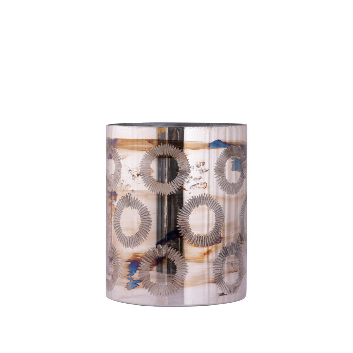 WINDLICHT Karga Gold 20/20/24cm - Goldfarben, Glas (20/24/20cm) - PTMD Collection