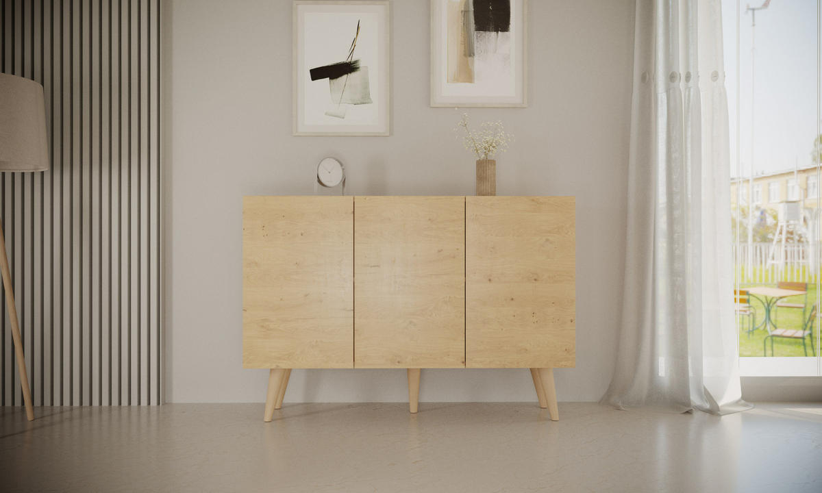SIDEBOARD Toronto Holz - Braun, Holzwerkstoff (120/95.5/40cm) - Petits-meubles