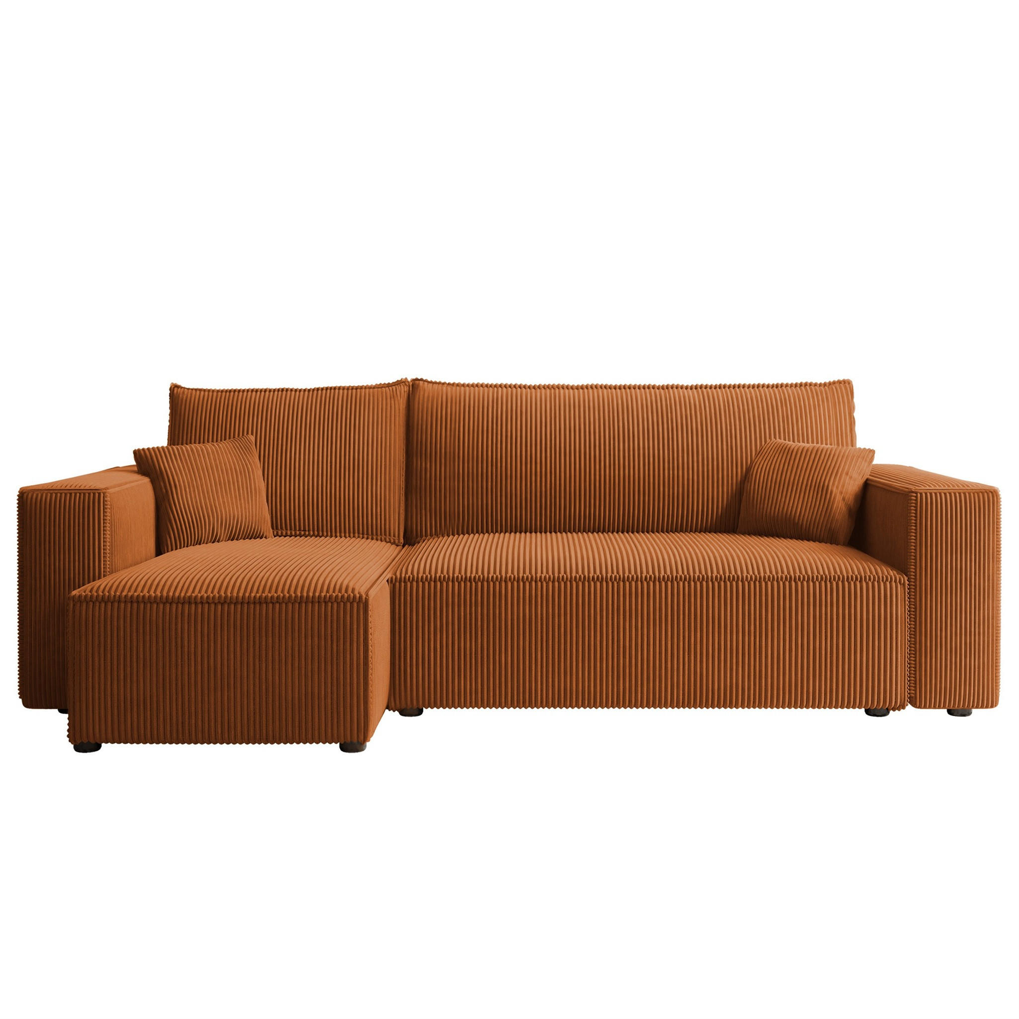 Fun Möbel Ecksofa Hellbraun 244x145 cm