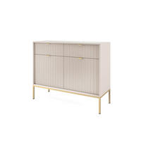 SIDEBOARD AVON Beige, Gold 104x39x83 cm - Beige/Goldfarben, Holzwerkstoff (104/83/39cm) - FURNLUX