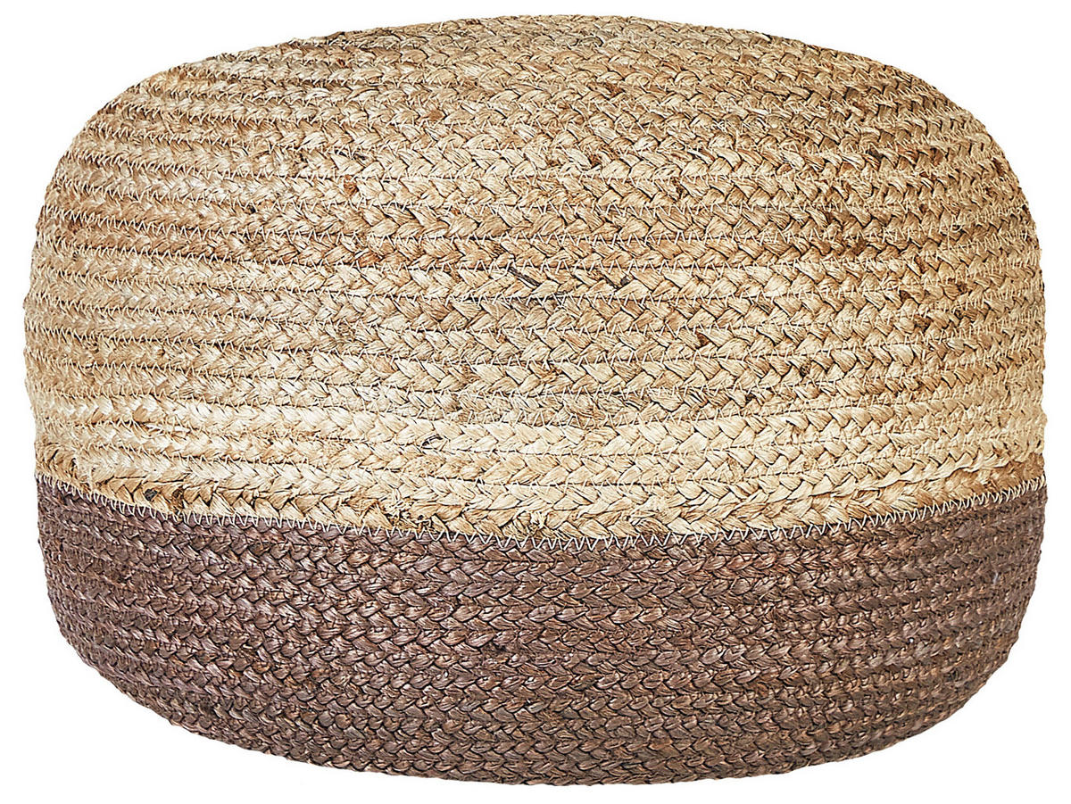 POUF Duki 50/50/40 cm - Naturfarben, Naturmaterialen (50/40/50cm) - Beliani