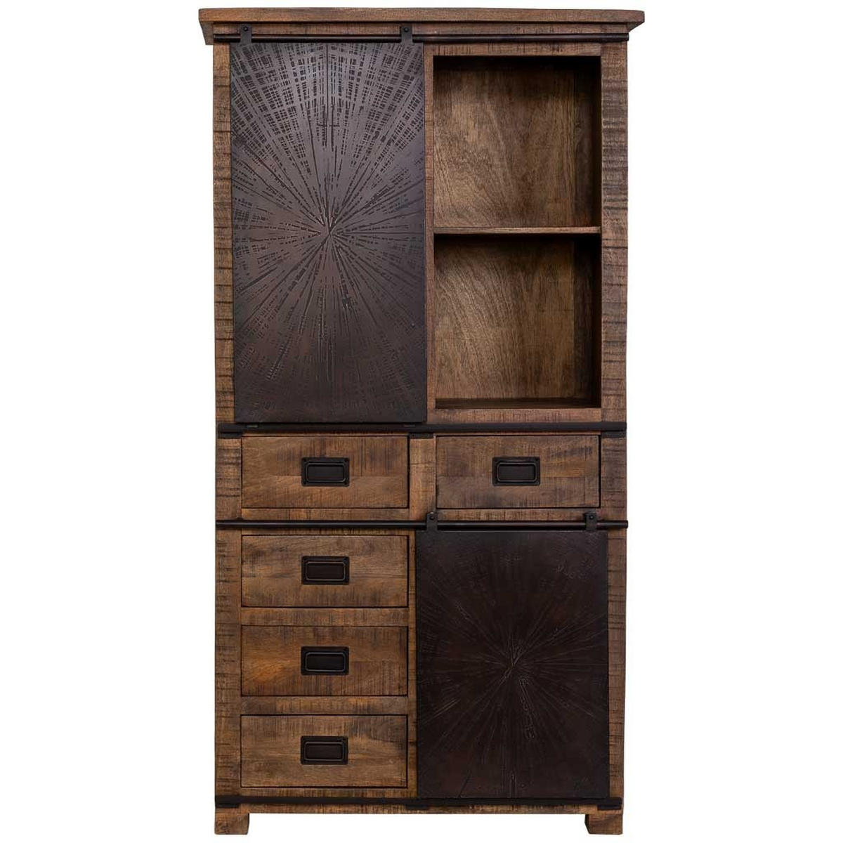 KLEIDERSCHRANK aus holz 100x42x190cm - Braun, Holz (100/190/42cm) - Wanderlust