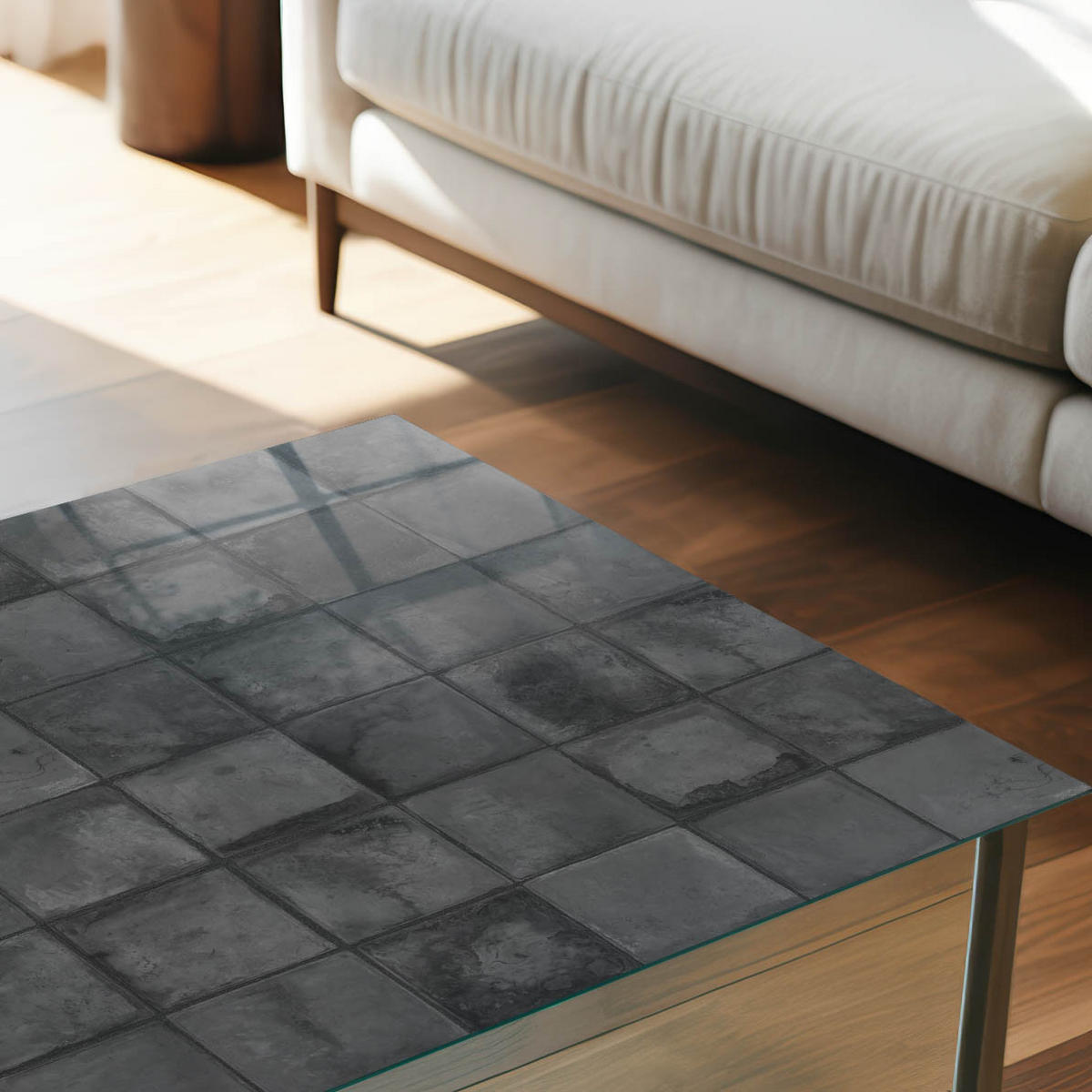 TISCHPLATTE 50x50 cm – Fliesenmosaik - Beige, Glas (50/50/0.4cm) - Wallfluent