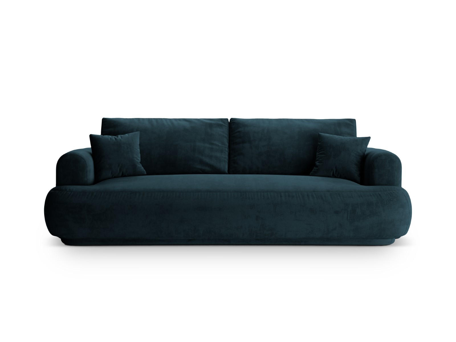SOFA ausklappbar mit Bettkasten Ella aus Samt dunkel petrol 3 Sitzplätze - Salbeigrün, Textil (271/94/108cm) - Micadoni
