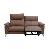 2-SITZER Sofa Borea Echtleder mit 1 x Relaxfunktion Cognacbraun - Cognac, Leder/Metall (176/102/98cm)