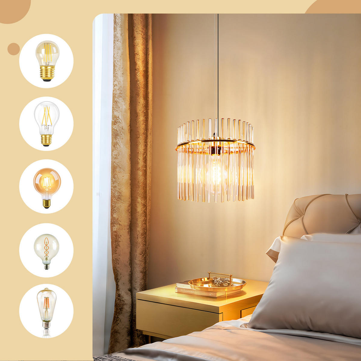 PENDELLEUCHTE Seraphina 30/10/150 cm - Goldfarben, Metall (30/10/150cm) - ZMH