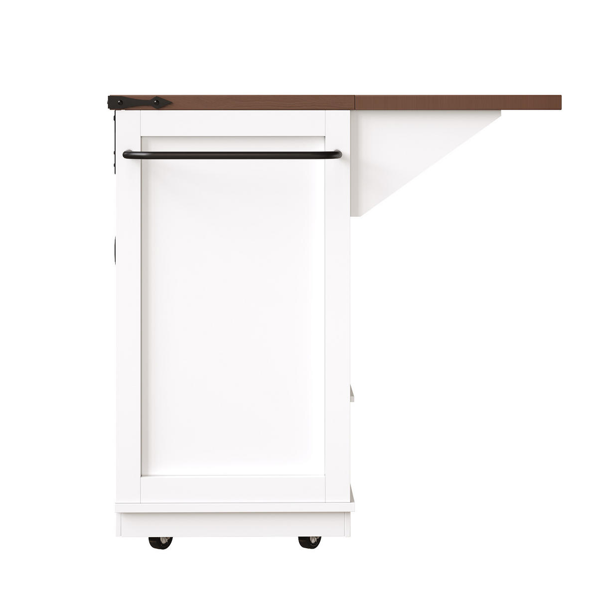 KÜCHENINSEL 142,5/45/92,5 cm aus MDF mit klappbarer Arbeitsplatte Weiß - Weiß, Holzwerkstoff (142.5/92.5/45cm) - Modenvie