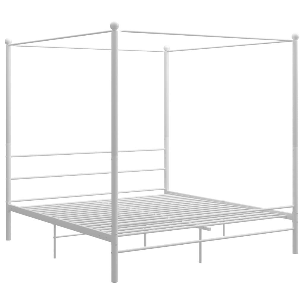 HIMMELBETT Weiß Metall 180x200 cm - Weiß, Metall - furnicato