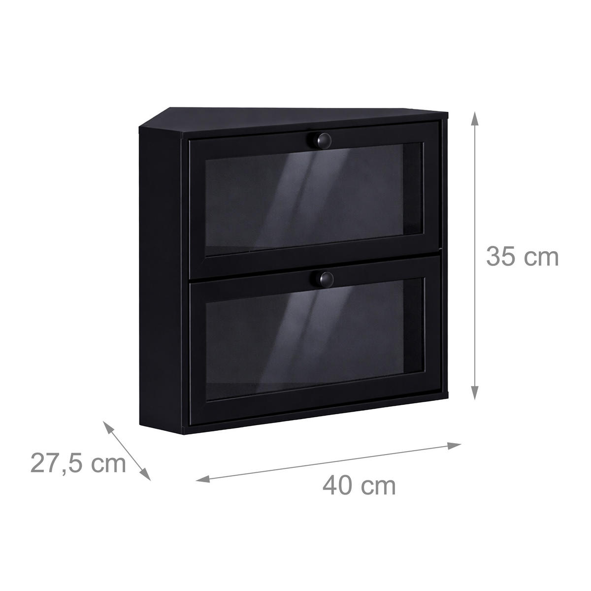 ROHOVÝ chlebník - čierna, drevo/plast (40/35/27.5cm) - Relaxdays